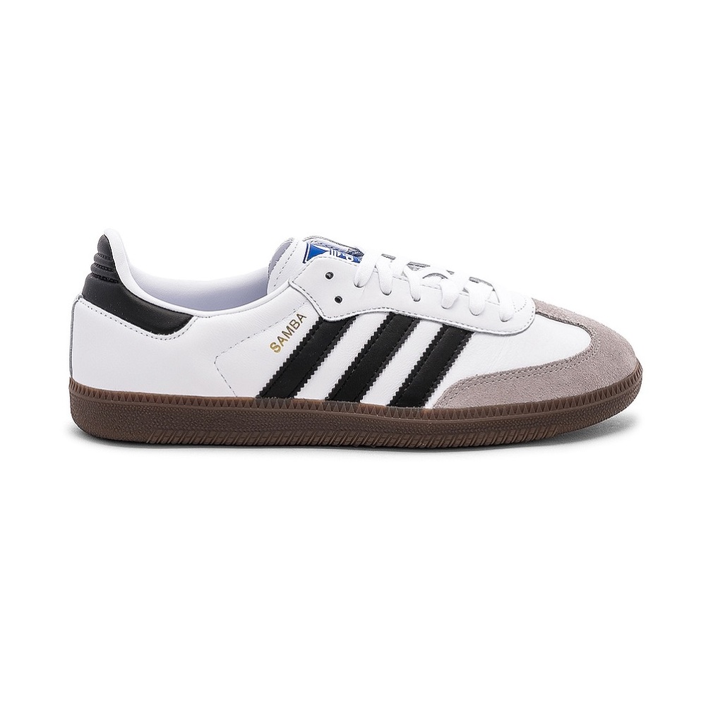 Adidas Originals Samba in White, Black, & Clear Granite